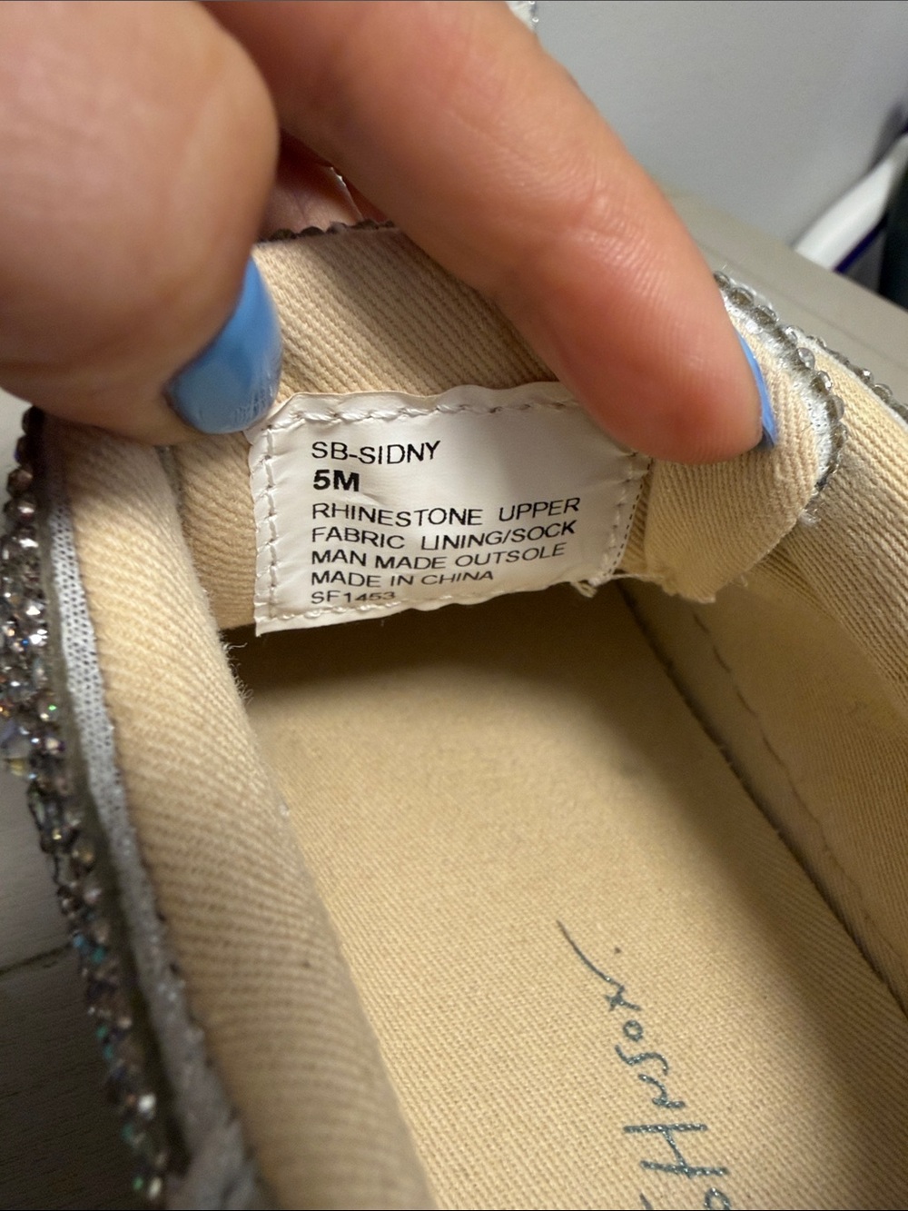 Betsey Johnson Sidny Rhinestone Platform Sneakers Silver Glitter Sparkle Shoes 5 - Picture 2 of 11